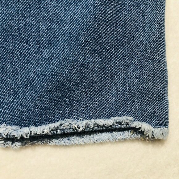 Pacsun Blue Jean Denim Mini Skirt zip raw cutoff - Picture 10 of 12